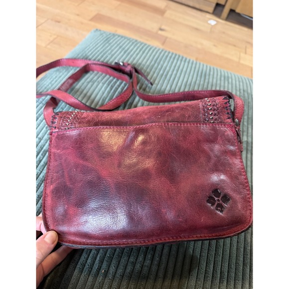 Patricia Nash Leather Crossbody‎ Embossed Bag Red Purse Handbag with Tassel Boho - Picture 13 of 15